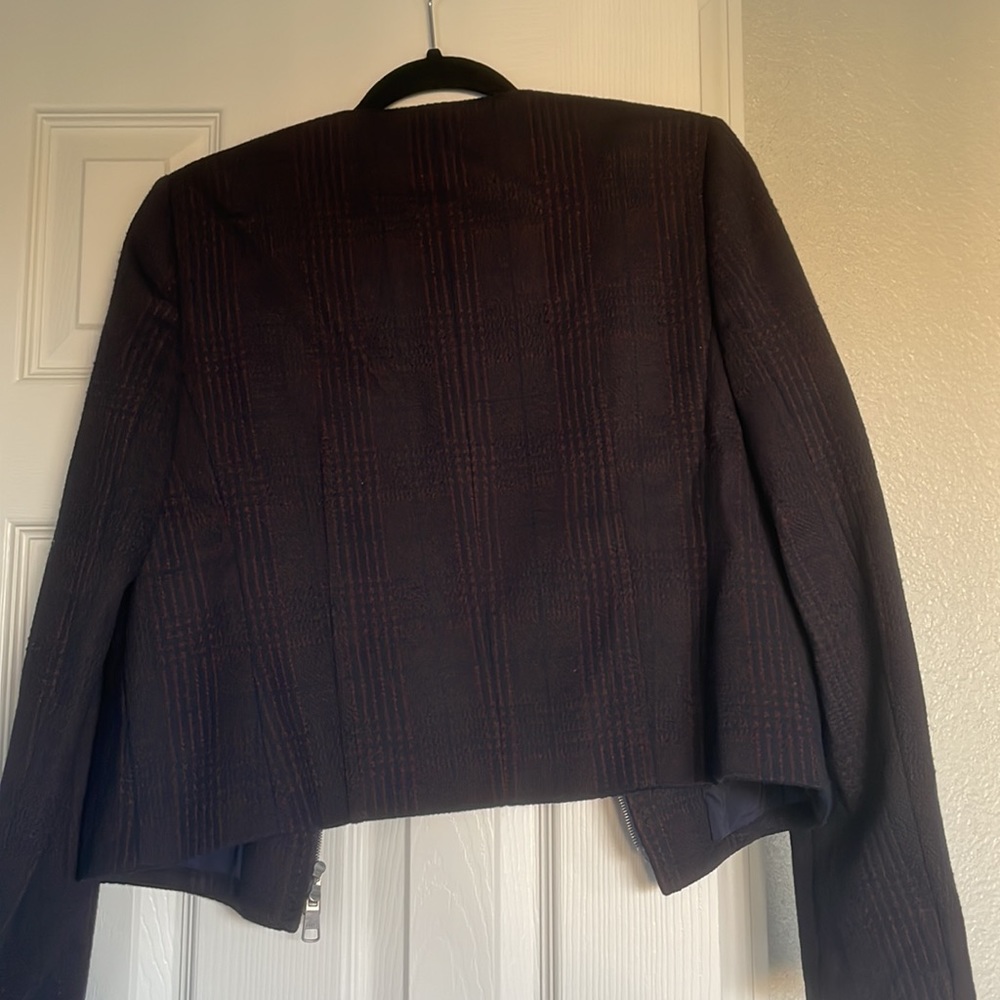 Hugo Boss Plaid Tweed Jacket with Zipper - Picture 6 of 7